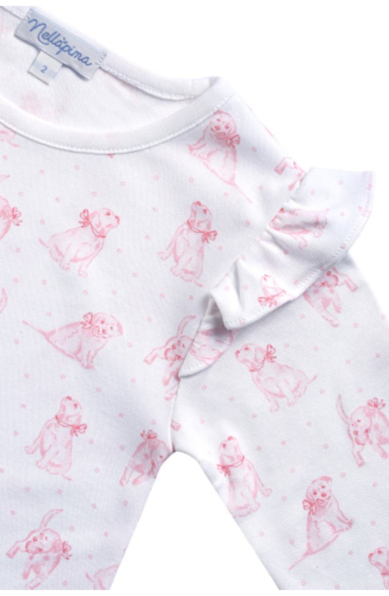 Nellapima Pink Puppy Love Print Playtime Dress - Toddler & Little Kid, Alternate, color, Pink