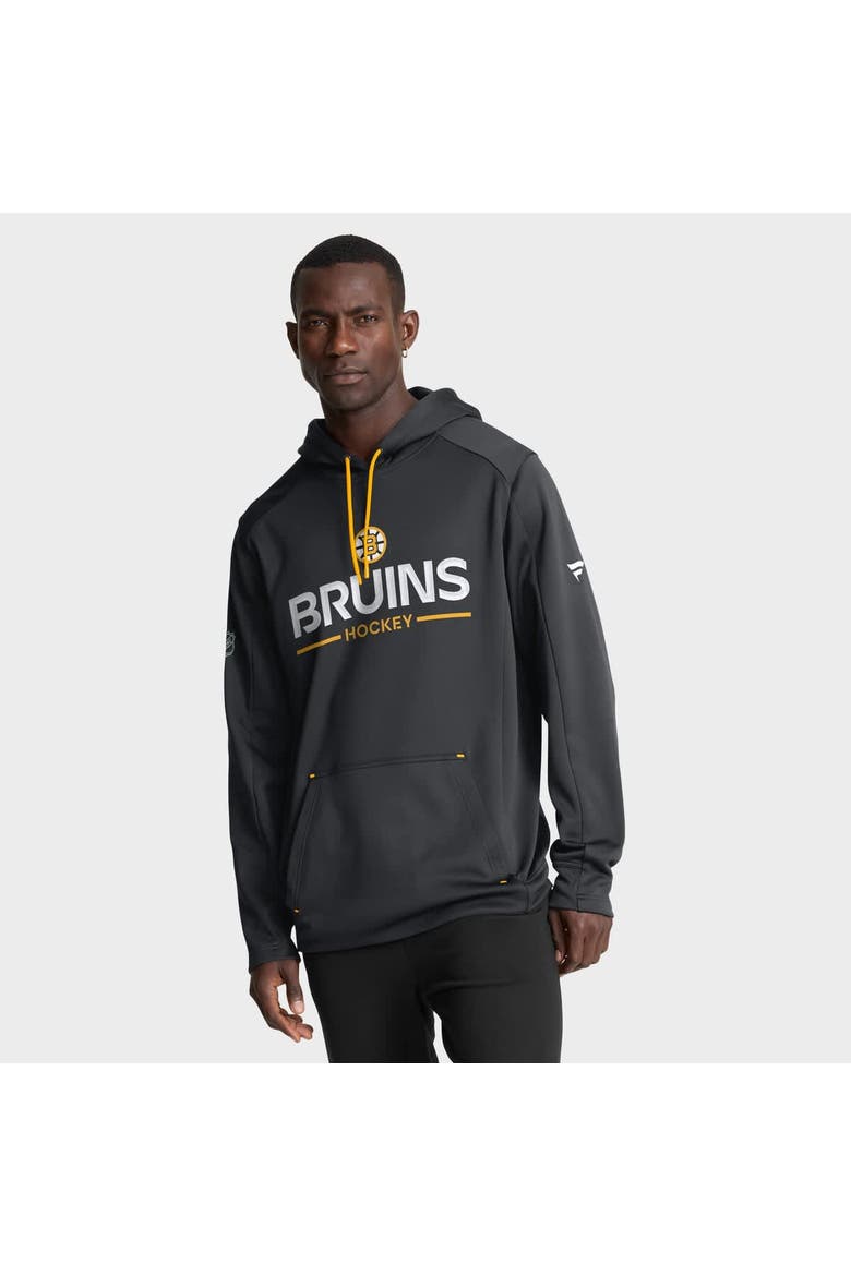 Men's Fanatics Black Boston Bruins Authentic Pro Rink Hoodie, Main, color, Black