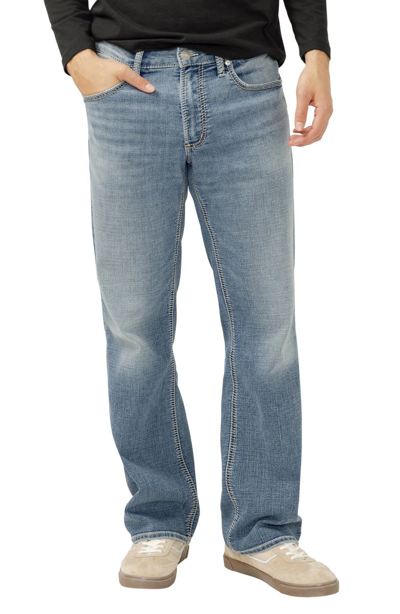 Silver Jeans Co. Zac Relaxed Fit Straight Leg Jeans, Main, color, Bond