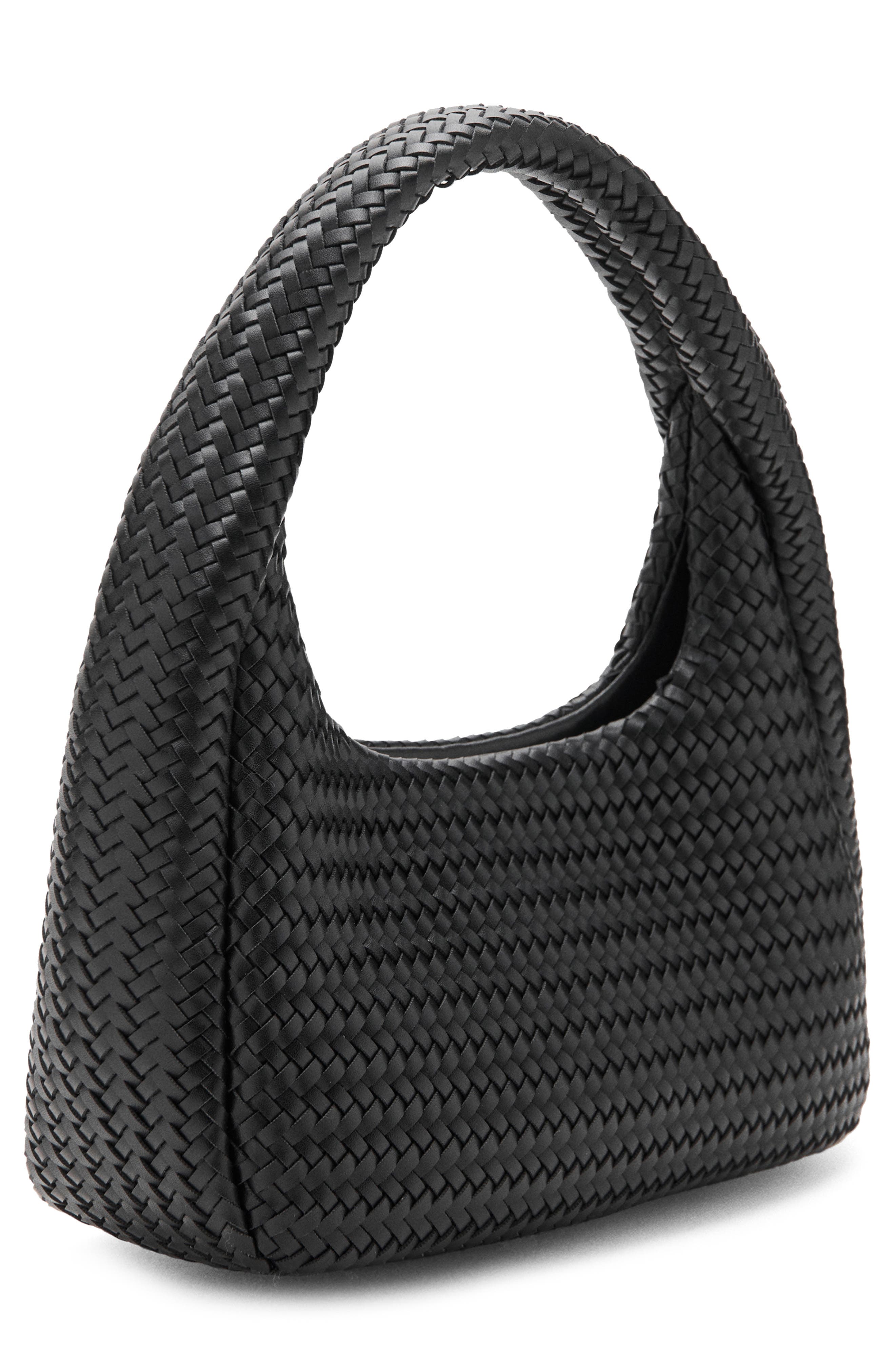 MANGO Braided Faux Leather Shoulder Bag, Alternate, color, 