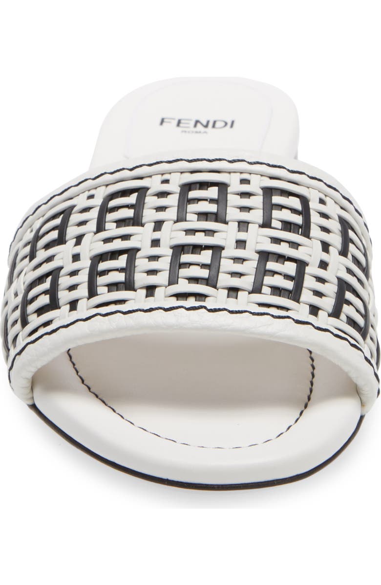 Fendi Woven FF Logo Sandal, Alternate, color,