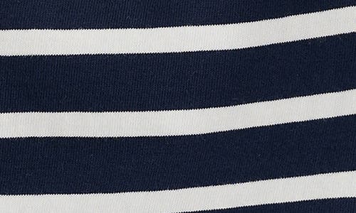 Seasalt Cornwall Sailor Stripe Long Sleeve Organic Cotton T-shirt In Falmouth Breton Maritime Chalk