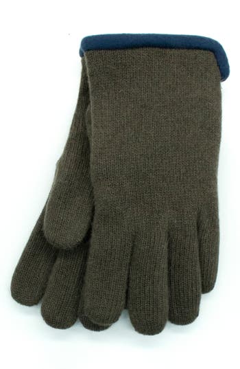 Portolano Fleece Lined Gloves In Green
