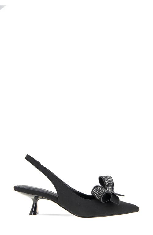 Bcbgeneration Kasti Slingback Pointed Toe Kitten Heel Pump In Black