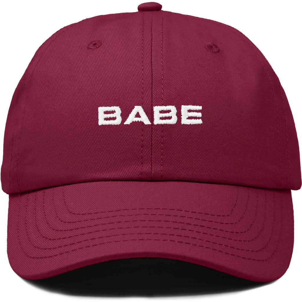 Dalix Babe Embroidered Cap In Maroon