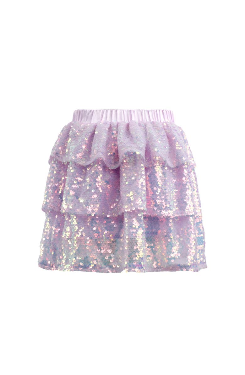 Lola + The Boys Iridescent Shimmer Sequin Skirt, Main, color, Lavender
