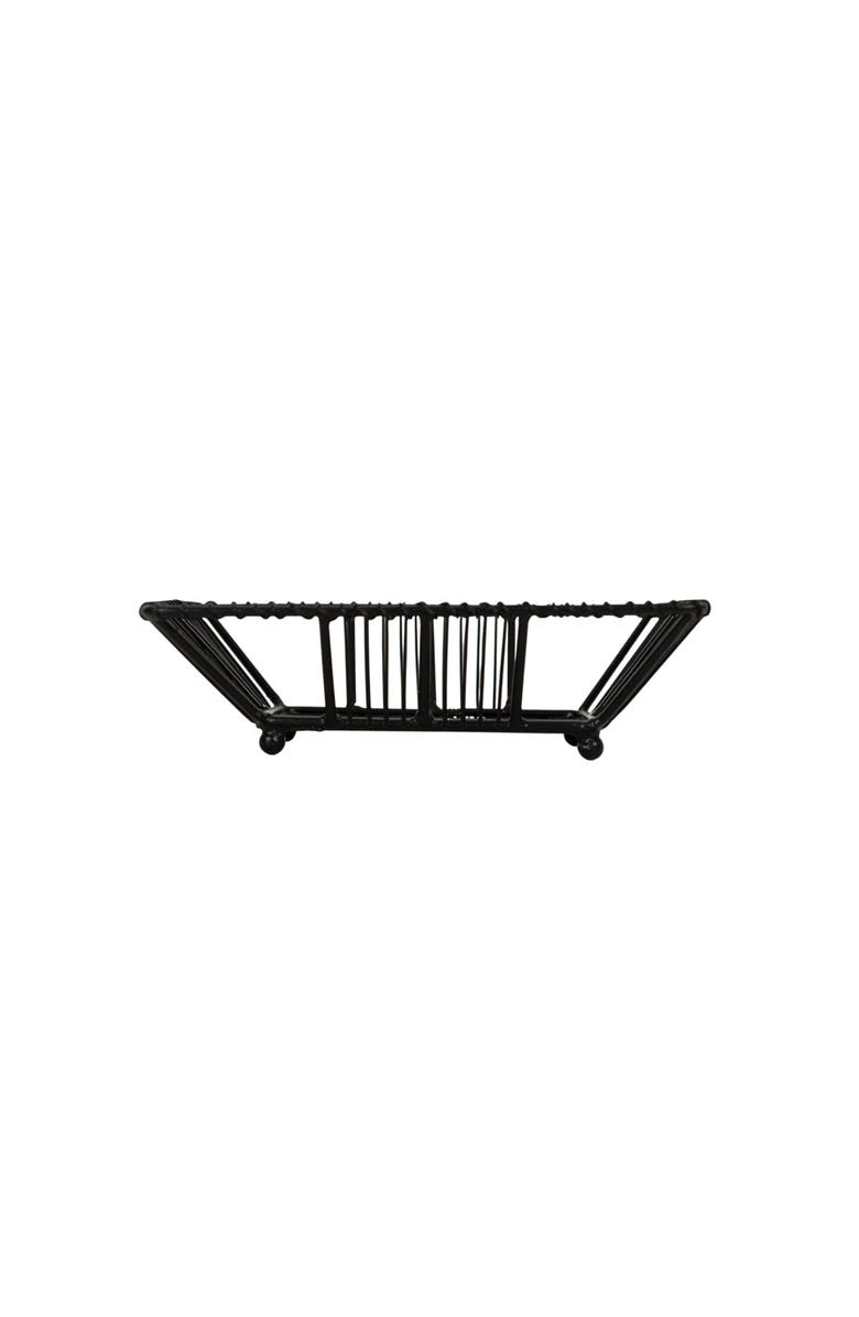 Foreside Home and Garden Wire Soap Dish Black Metal, Main, color, Black