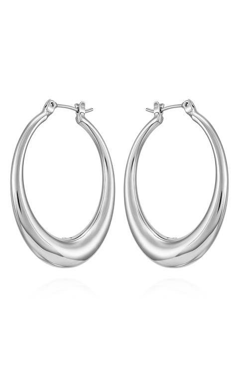 Oval Hoop Earrings