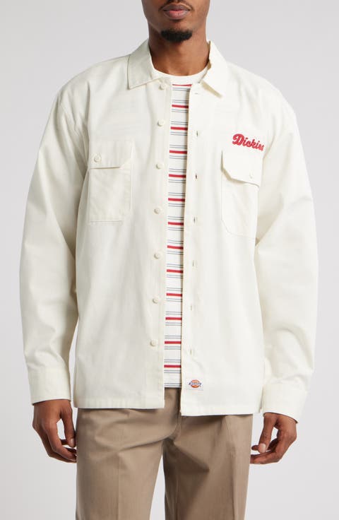 Lewiston Logo Embroidered Cotton Button-Up Utility Shirt