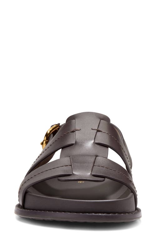 Cole Haan Marlee Slingback Fisherman Sandal In Dark Chocolate Leather