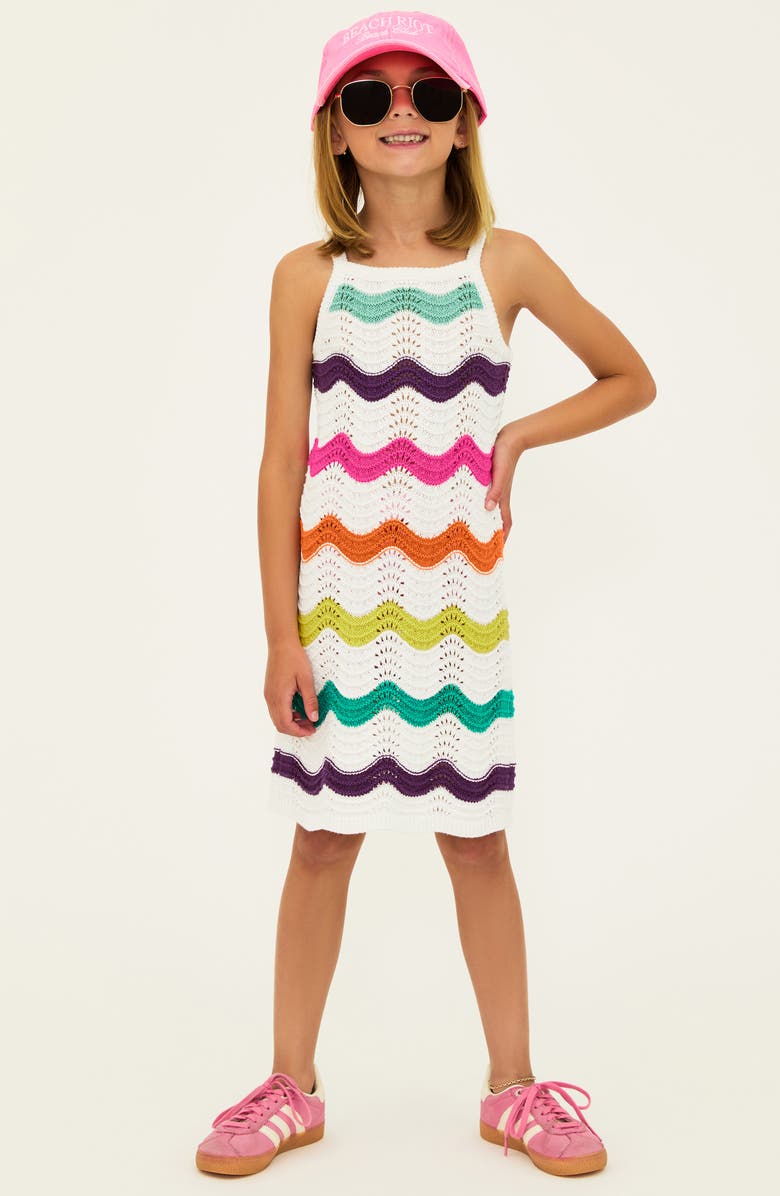 Beach Riot Kids' Little Tessie Two-Piece Crochet Cover-Up Dress, Main, color, 