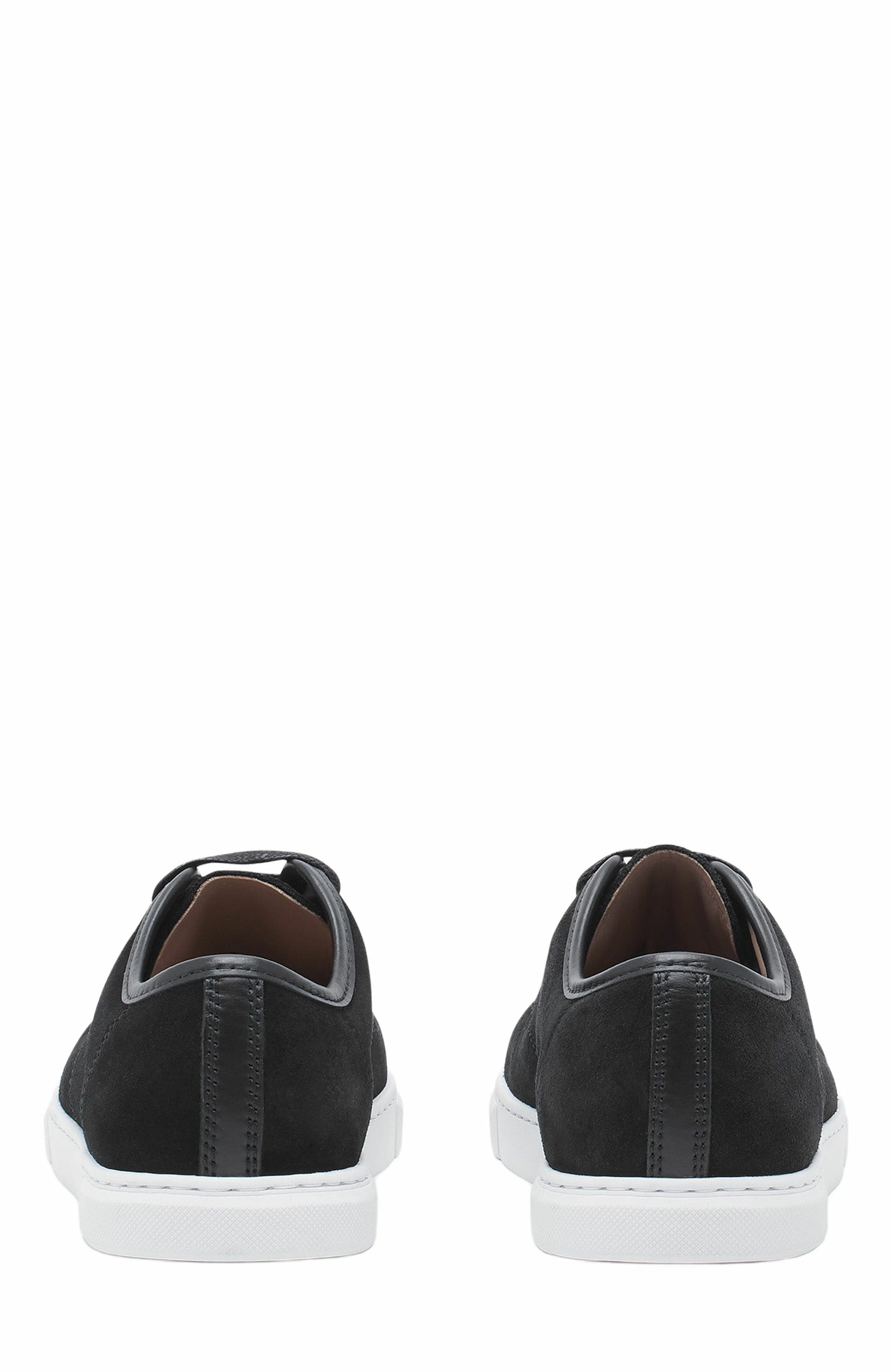 Lanvin DBB1 SNEAKERS IN SUEDE AND PATENT LEATHER, Alternate, color, Black