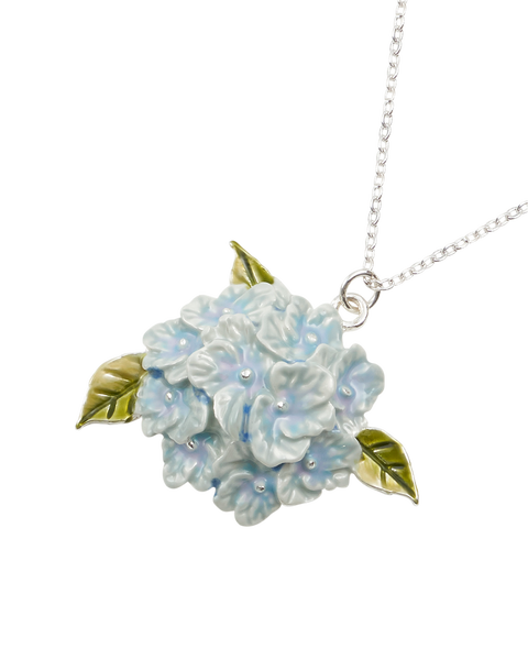Hydrangea Necklace Silver