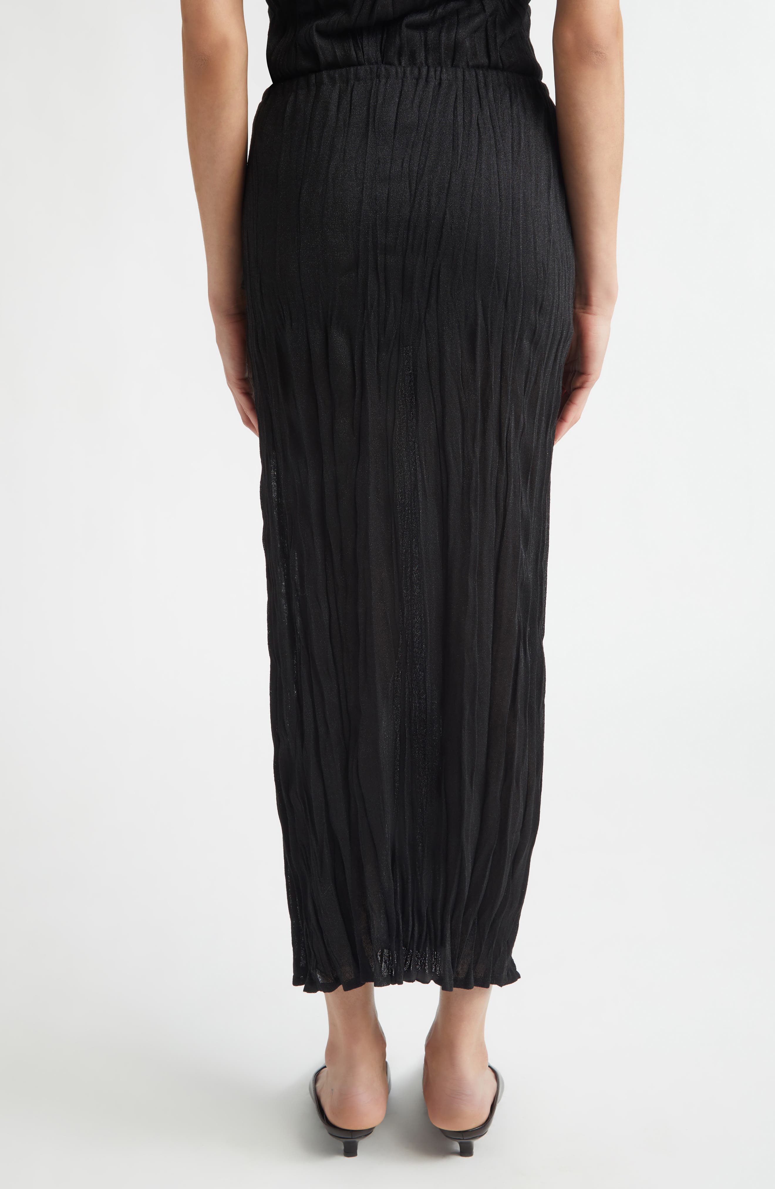 Crinkled Knit Skirt - image 2