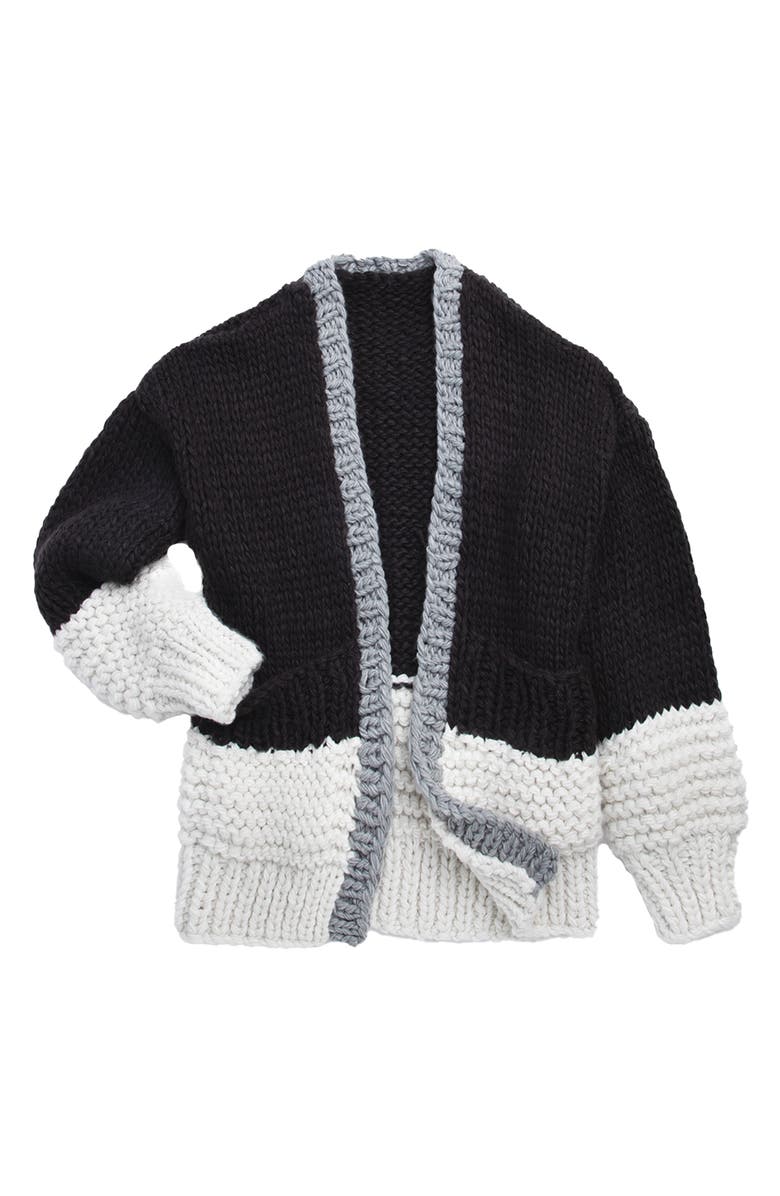 SAACHI Colorblock Oversize Cardigan, Alternate, color,