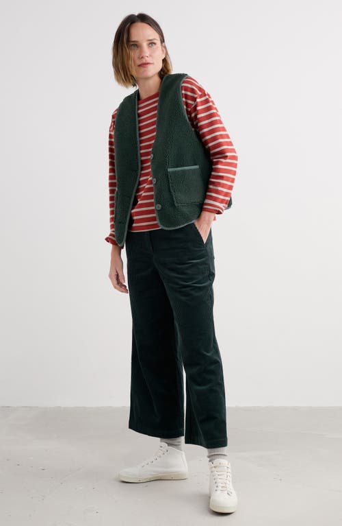 Seasalt Cornwall Well Wisher Fleece Vest In Green