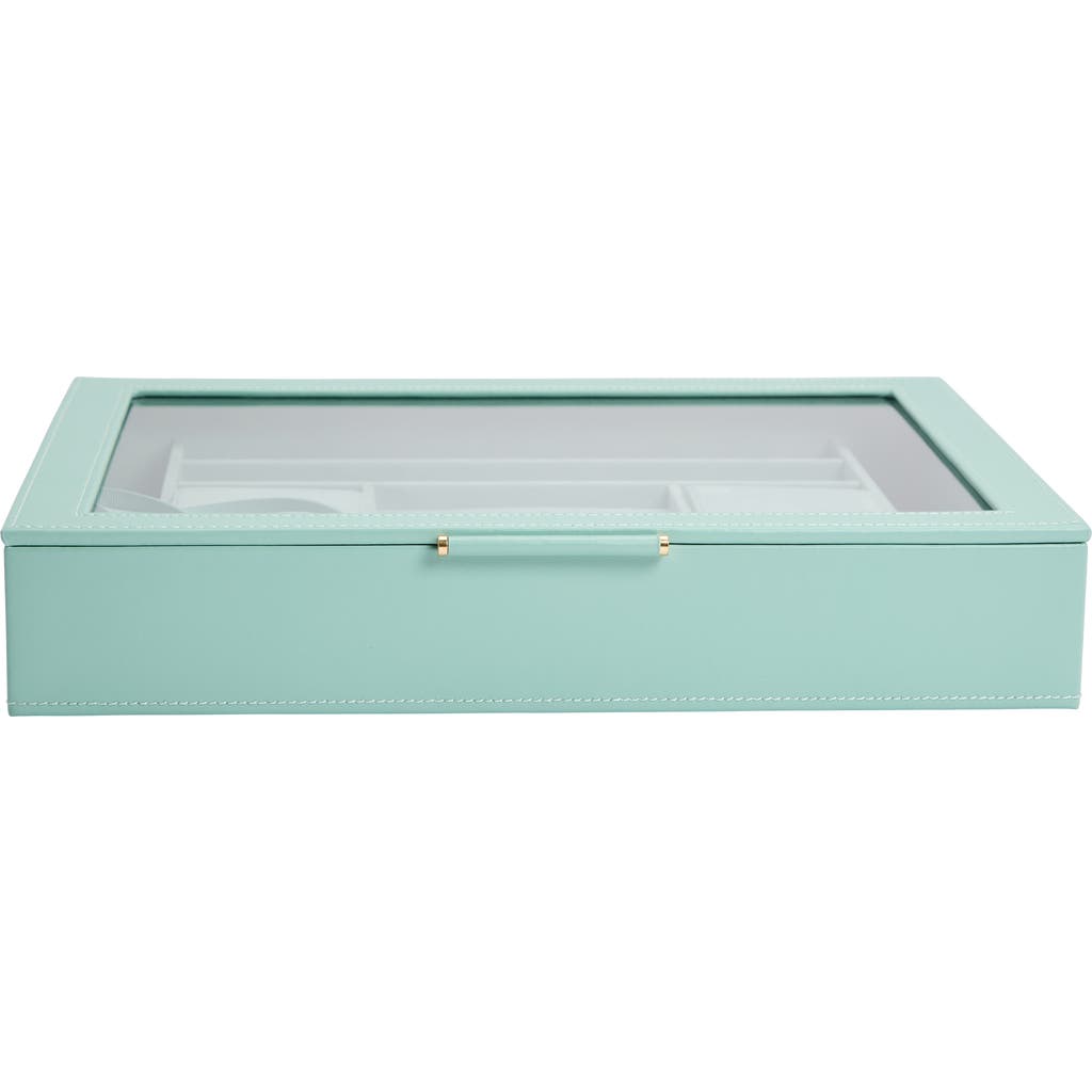 Wolf Sophia Jewelry Box With Window In Green