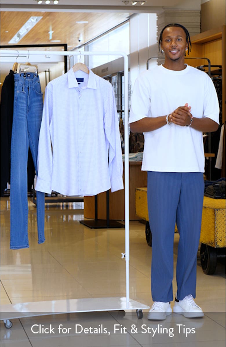 Trim Fit Twill Check Dress Shirt, sales video thumbnail