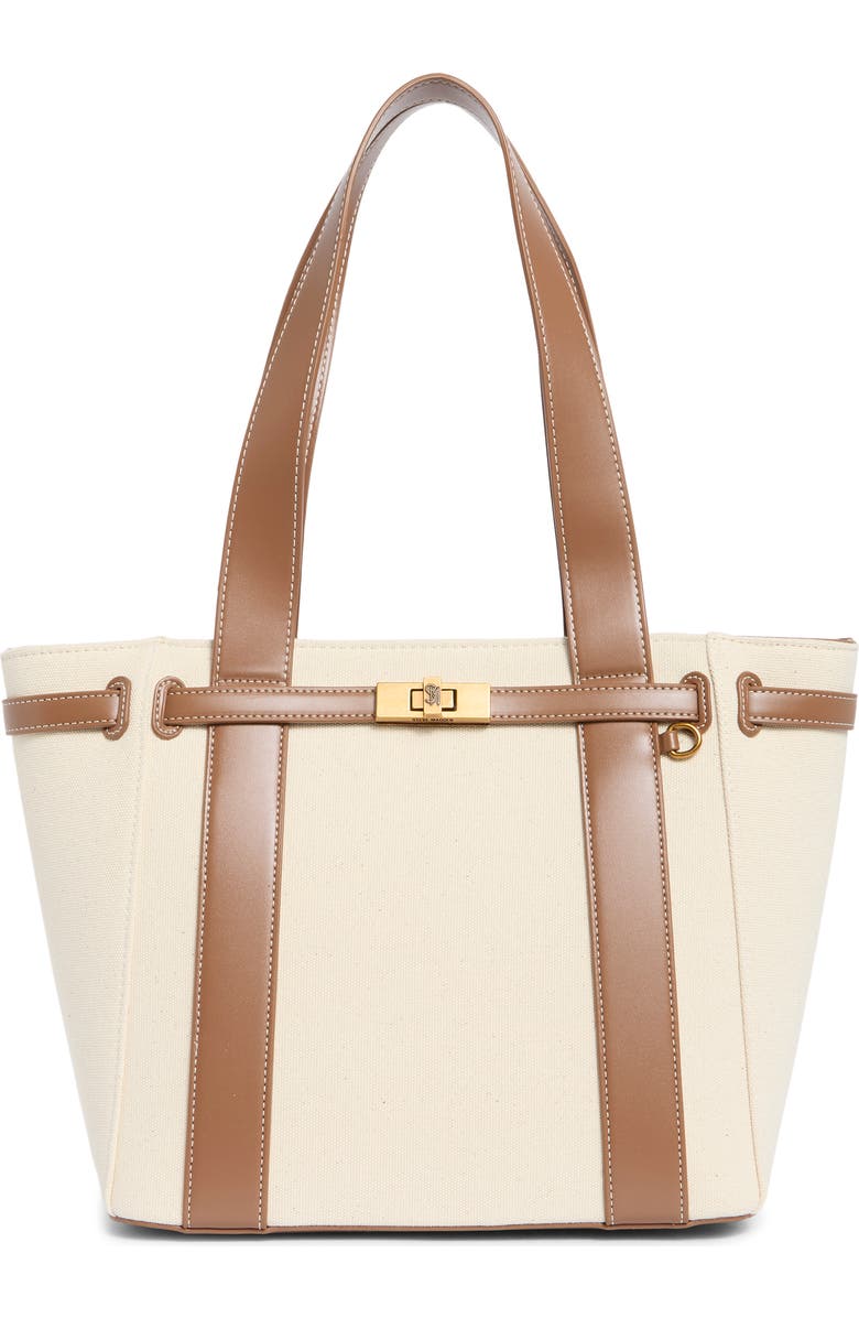 Steve Madden Banchor Canvas Tote, Main, color, Natural Canvas/ Nutshell