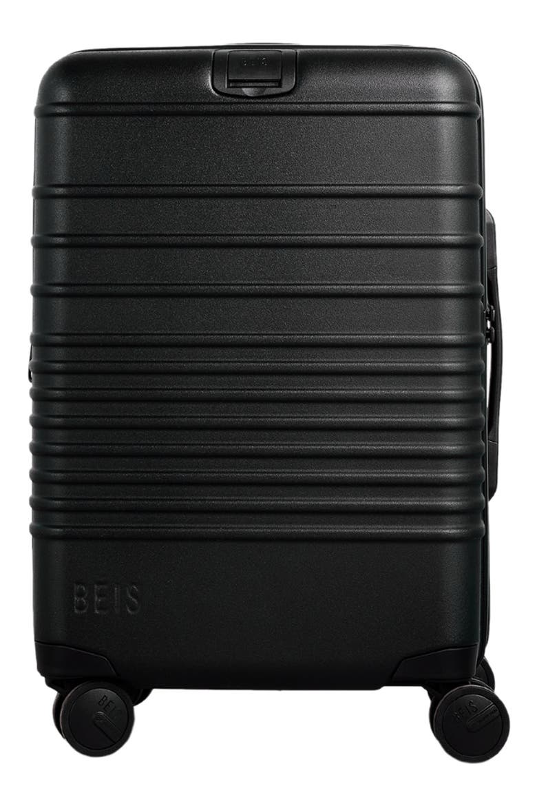 The Carry-On Roller Suitcase, Alternate, color, BLACK