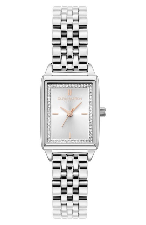 Classics Rectangular Bracelet Watch, 20mm