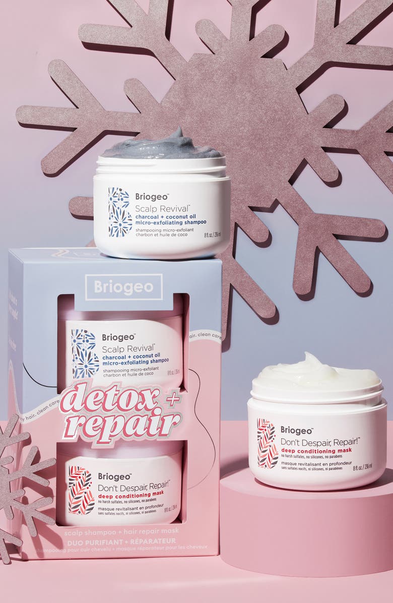 Briogeo Detox + Repair Shampoo & Hair Repair Mask, Alternate, color, 