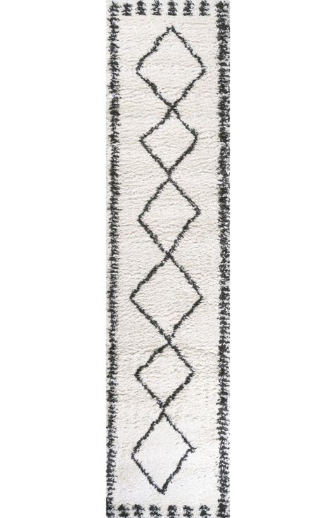 Calvia Moroccan Diamond Shag Area Rug