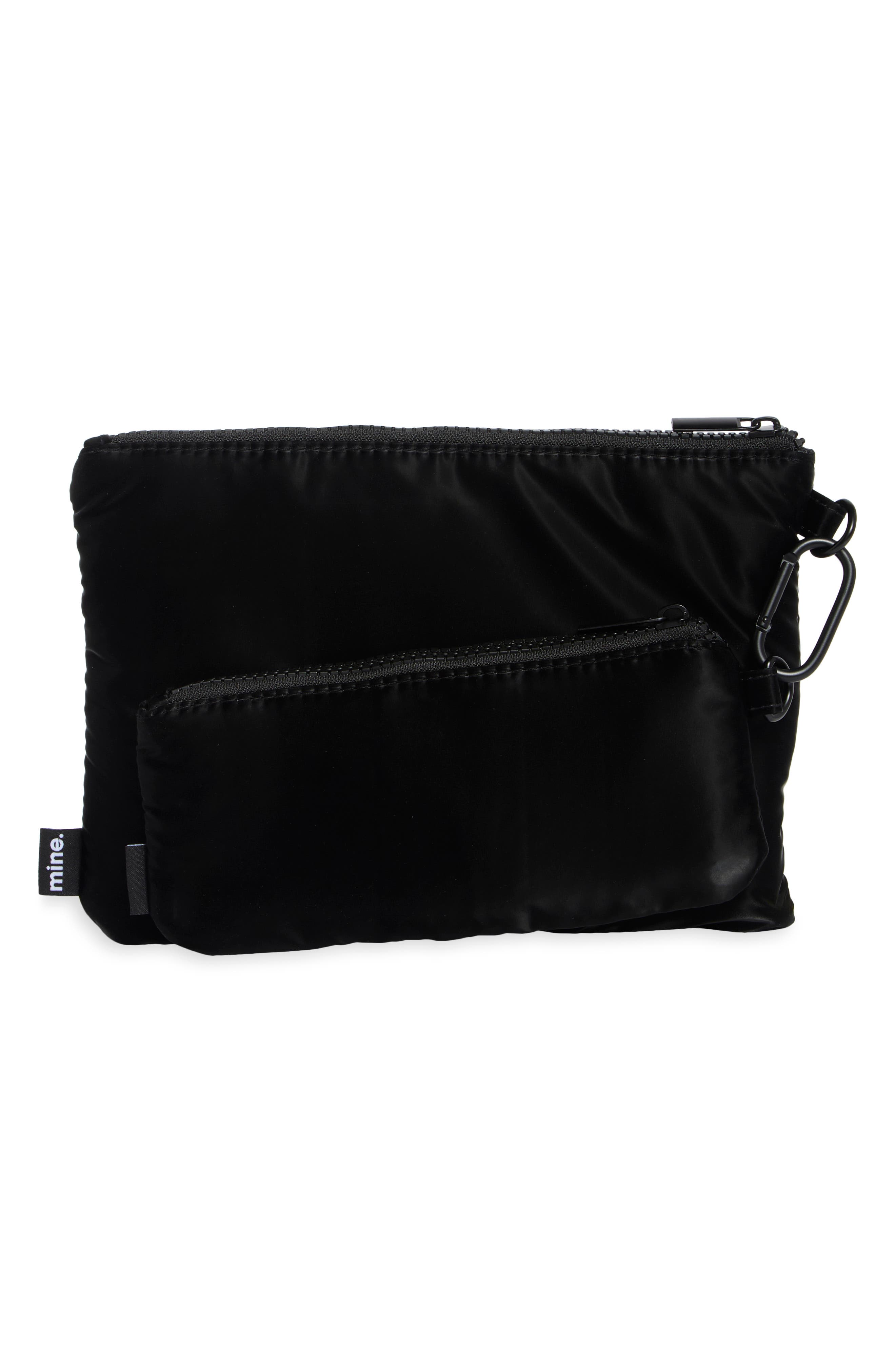 Linea Set of 2 Assorted Pouches, Alternate, color, BLACK