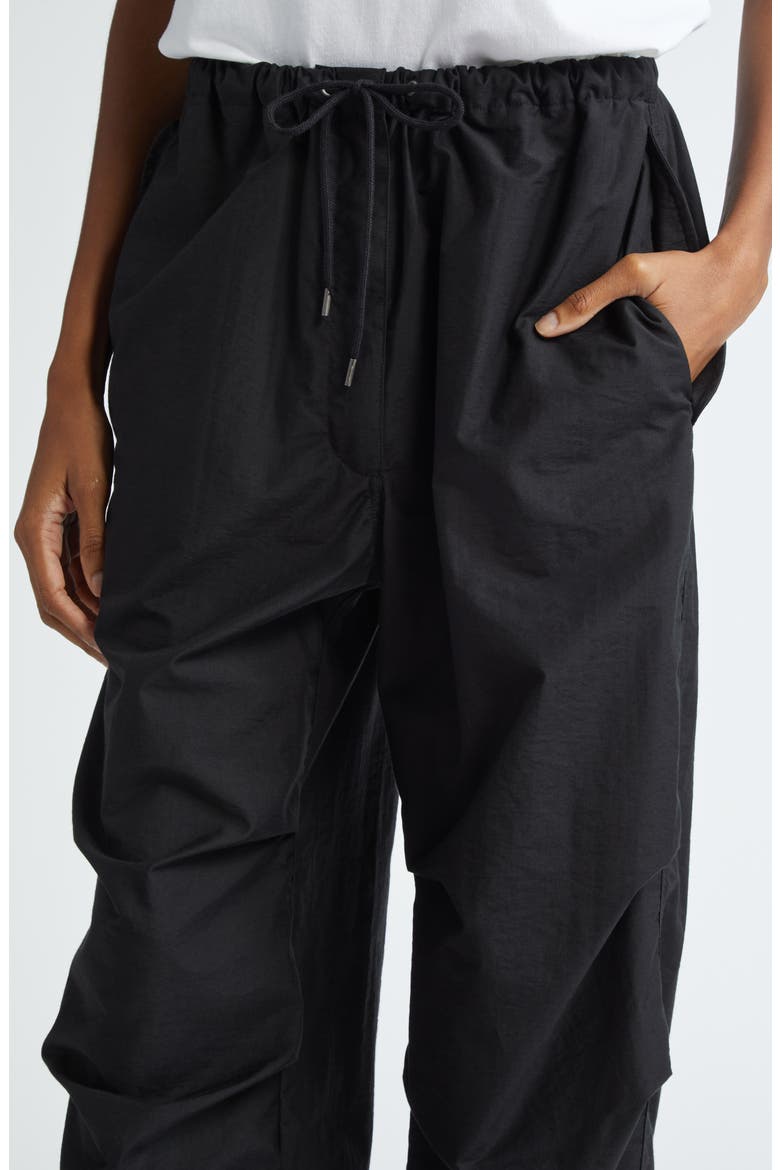 Parla Cotton & Nylon Parachute Pants, Alternate, color, BLACK
