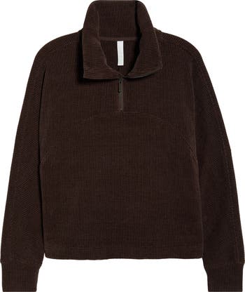Zella Half Zip Waffle Stitch Sweatshirt Nordstrom