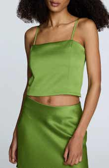 Kenneth Cole Satin Crop Camisole