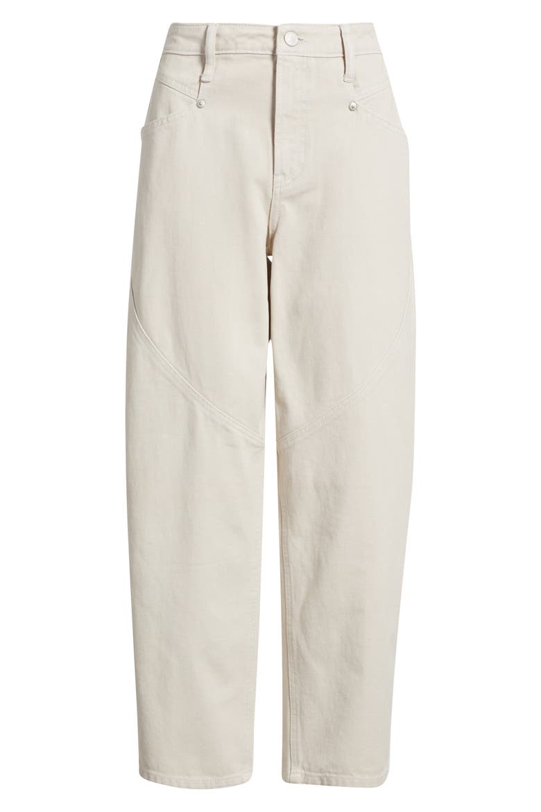 Spliced Seam Barrel Leg Jeans, Alternate, color, GREY