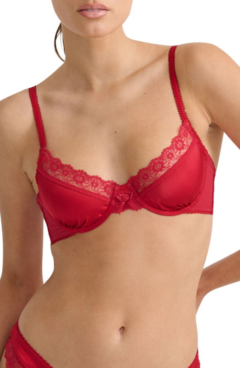 Kat The Label Amelie Underwire Bra, Main, color, Red