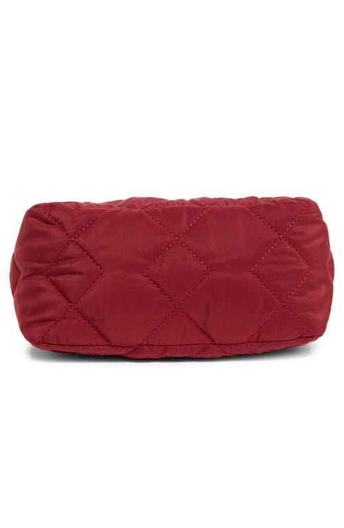 Marc Jacobs Quilted Nylon Crossbody Bag In Burgundy