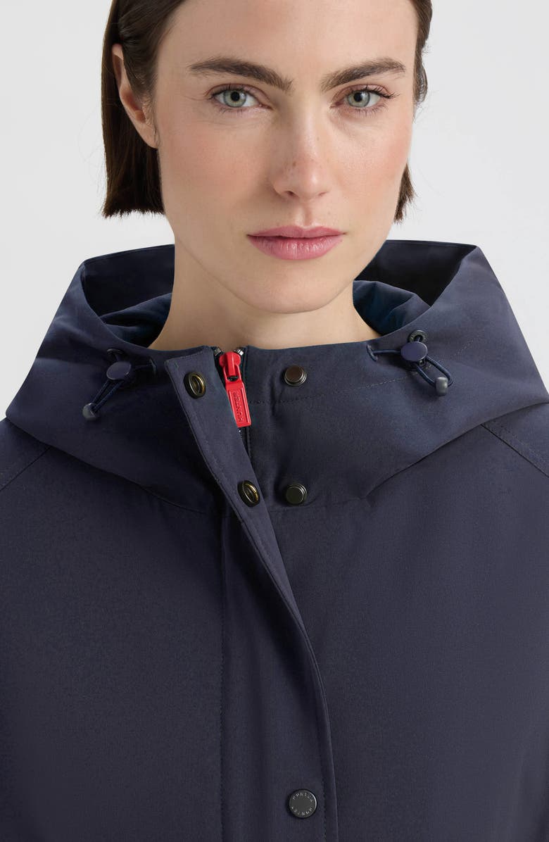Hunter Violet Hooded Long Trench Coat, Alternate, color, Midnight