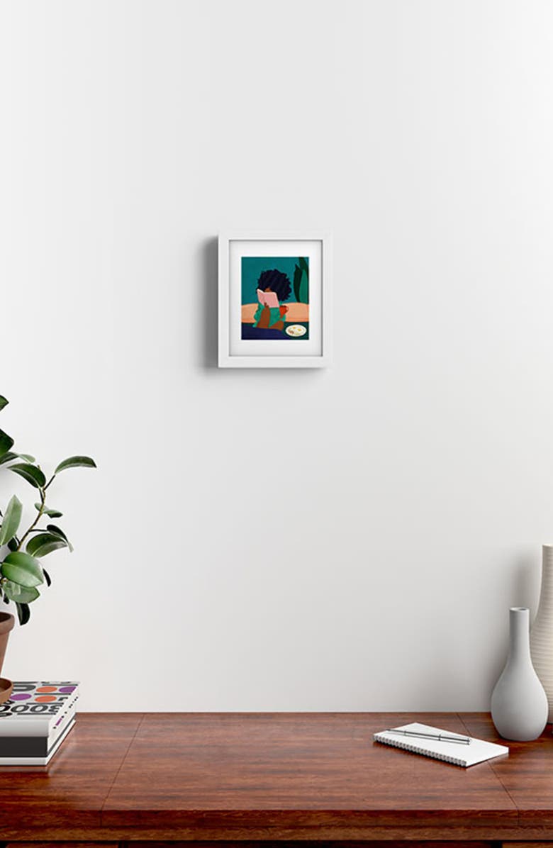 Deny Designs Stay Home No. 5 Framed Wall Art, Alternate, color, Blue