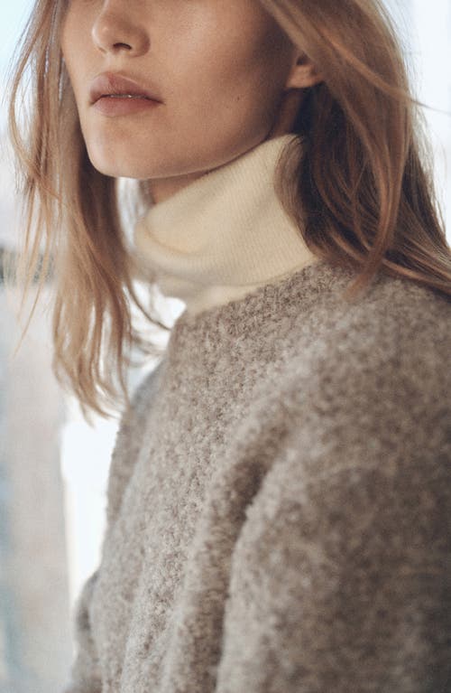 Shop Mango Bouclé Sweater In Medium Brown