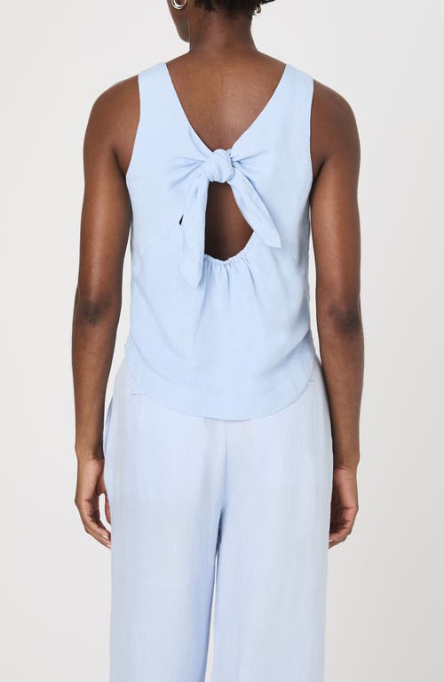French Connection Birdie Linen Swing Top In Blue In Cashmere Blue