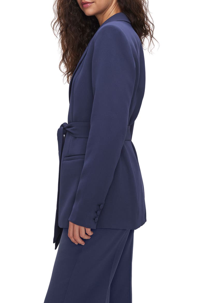 Fit & Flatter Belted Blazer, Alternate, color, BLUE RINSE