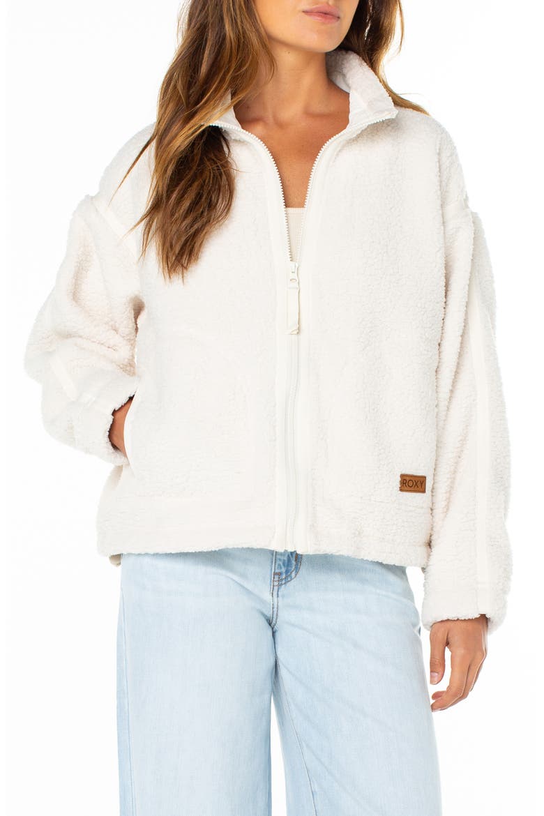 Wurlie Faux Shearling Zip Jacket, Main, color, PARCHMENT