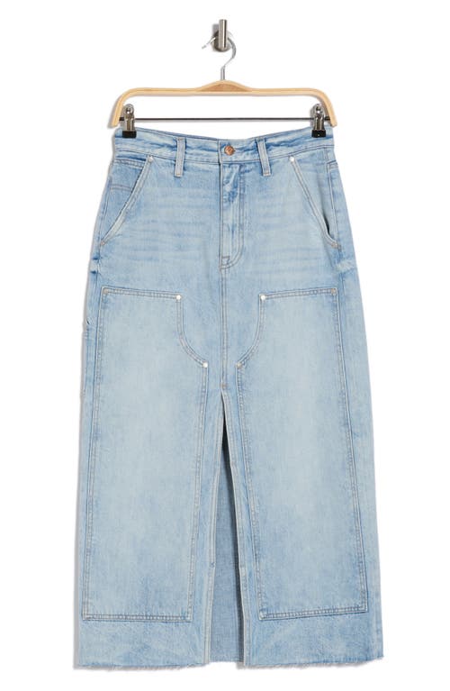 Pistola Alice Workwear High Rise Denim Skirt In Coastal
