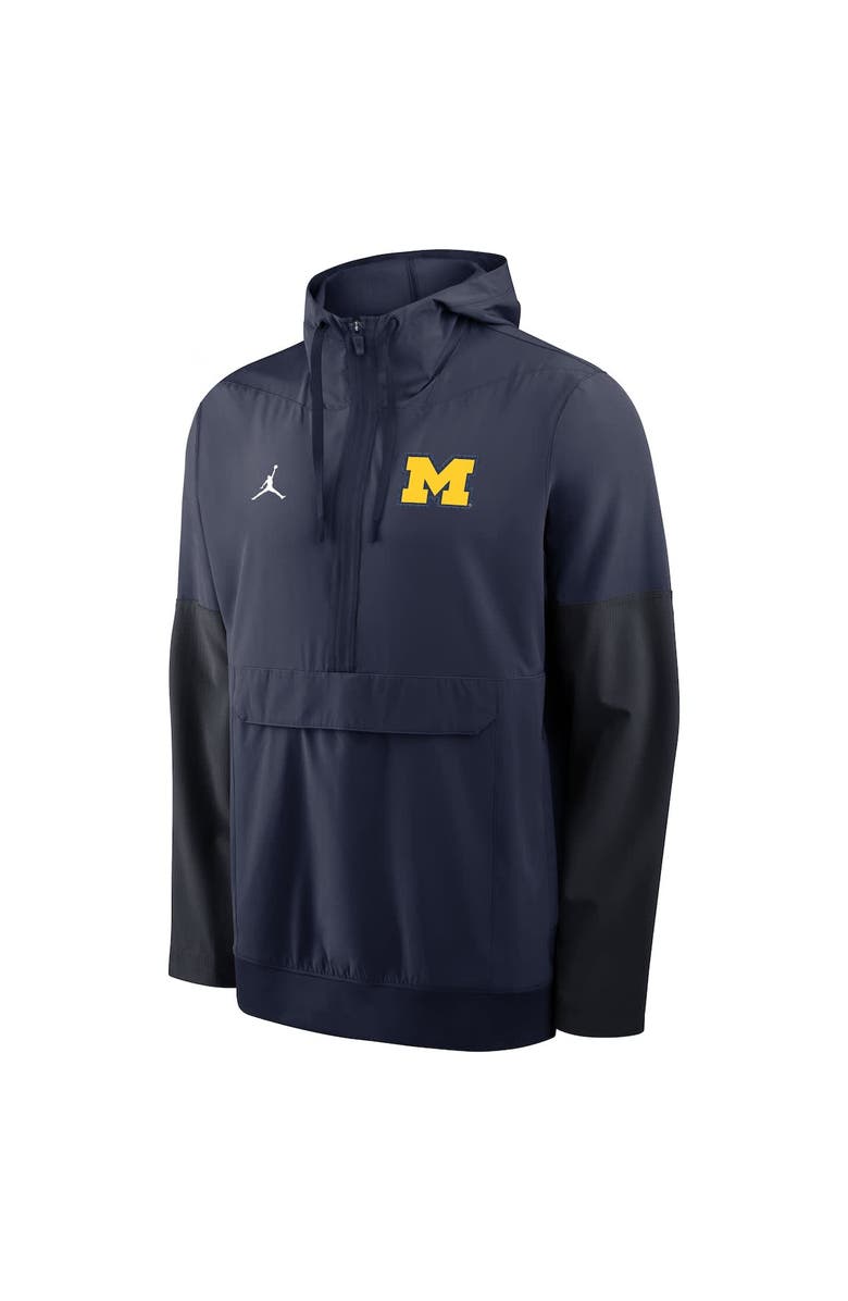 Nike Men's Nike Navy Michigan Wolverines Anorak Half-Zip Hoodie Jacket, Alternate, color, Navy