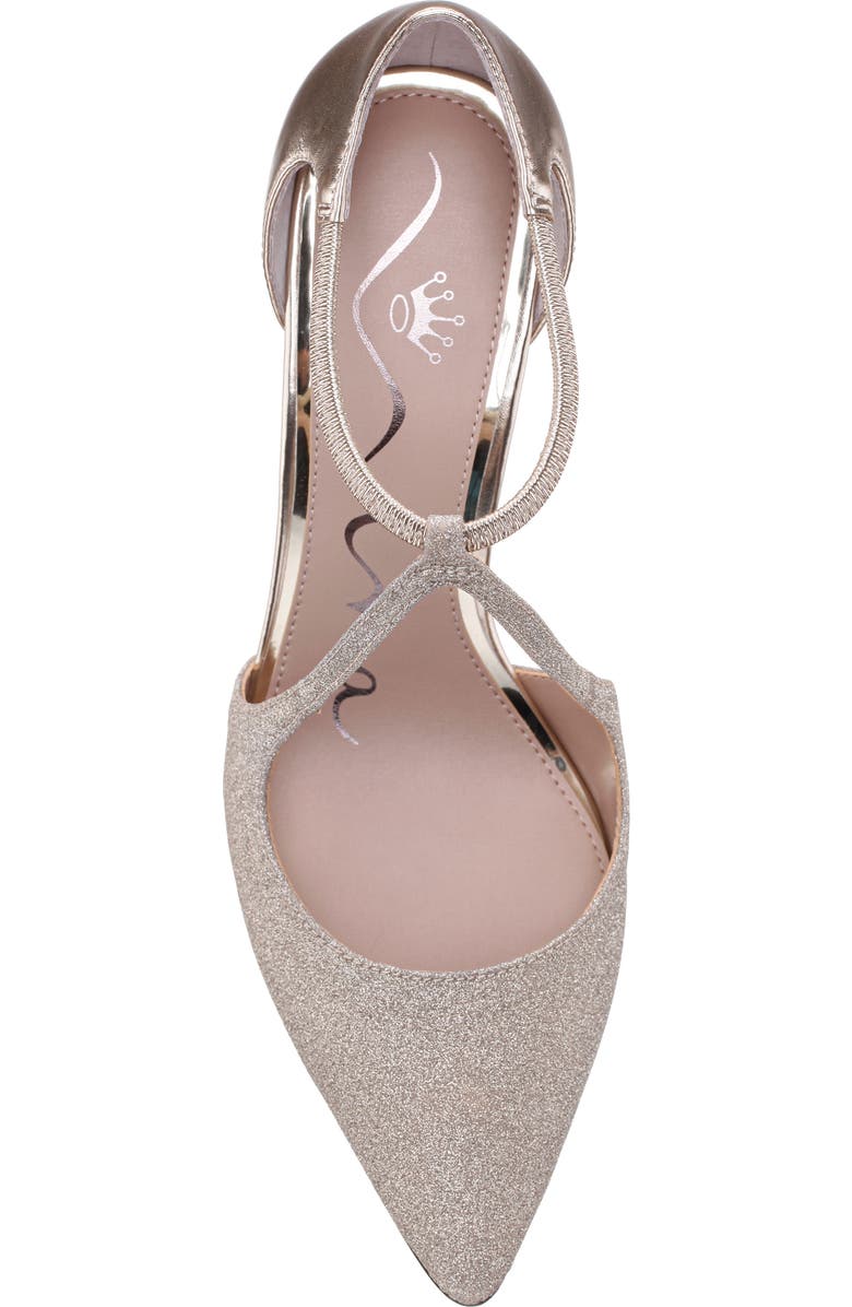 Nina Netta Ankle Strap Pointed Toe Pump, Alternate, color, Platino