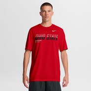 Nike Men's Nike Scarlet Ohio State Buckeyes Sideline Legend Dri-FIT T-Shirt