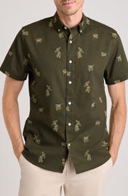 Bonobos Montauk Embroidered Short Sleeve Button-Down Shirt