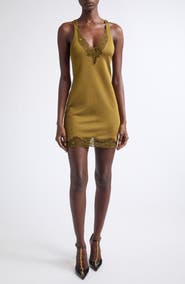 Balmain Lace Trim Mini Slipdress