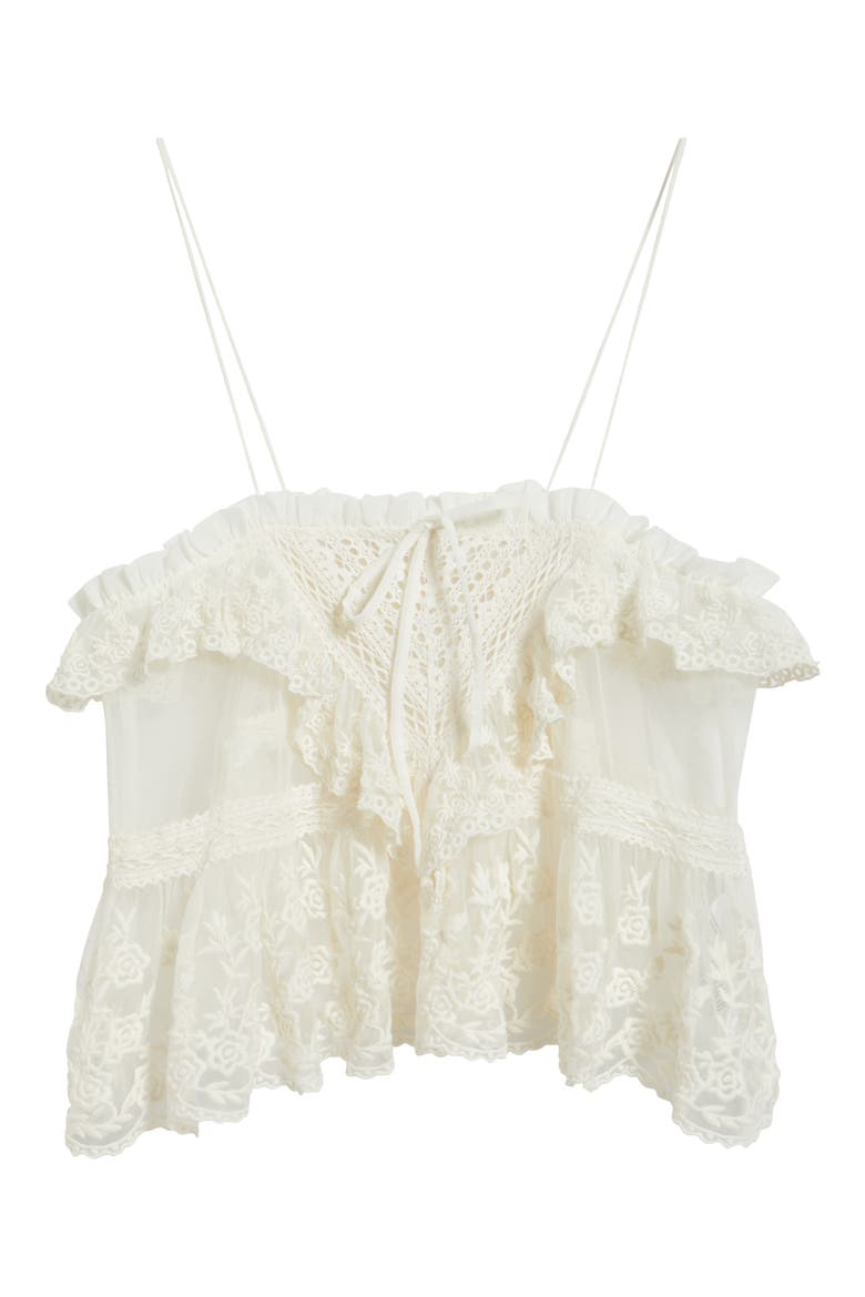 Sofia Embroidered Mesh Tank Top, Alternate, color, IVORY