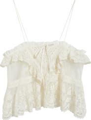 Free People Sofia Embroidered Mesh Tank Top