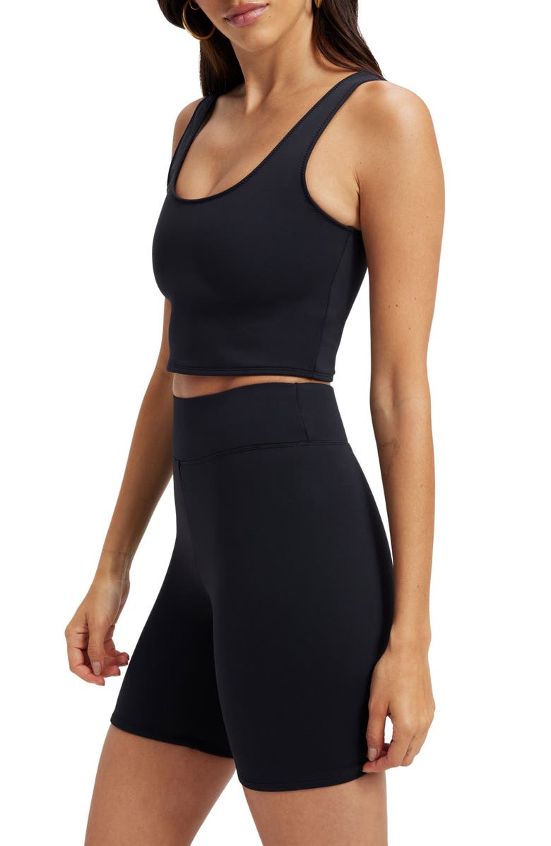 Good American Sculpt Crop Tankini Top, Alternate, color, 