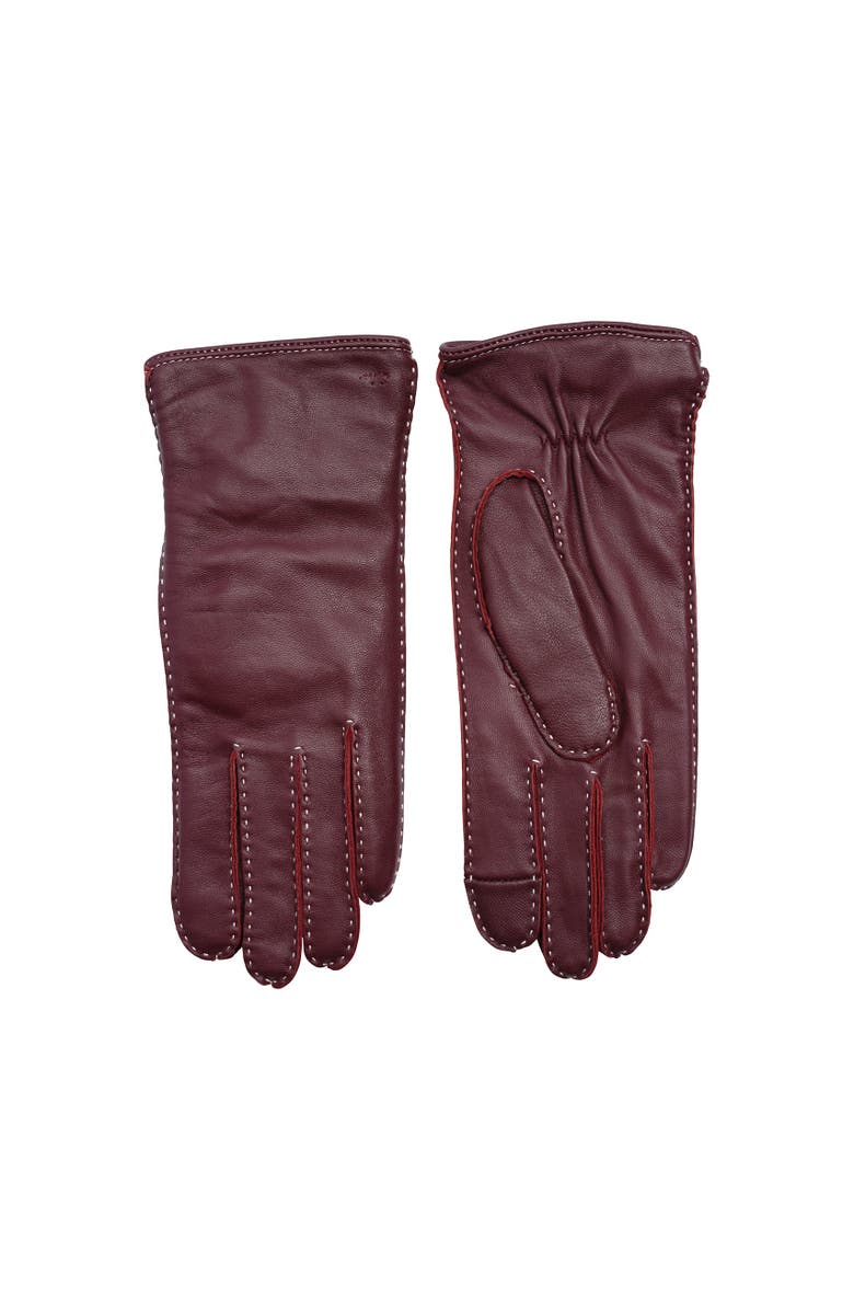 Echo Stretch Suede Fold-Up Faux Fur Cuff Gloves, Alternate, color, Chestnut